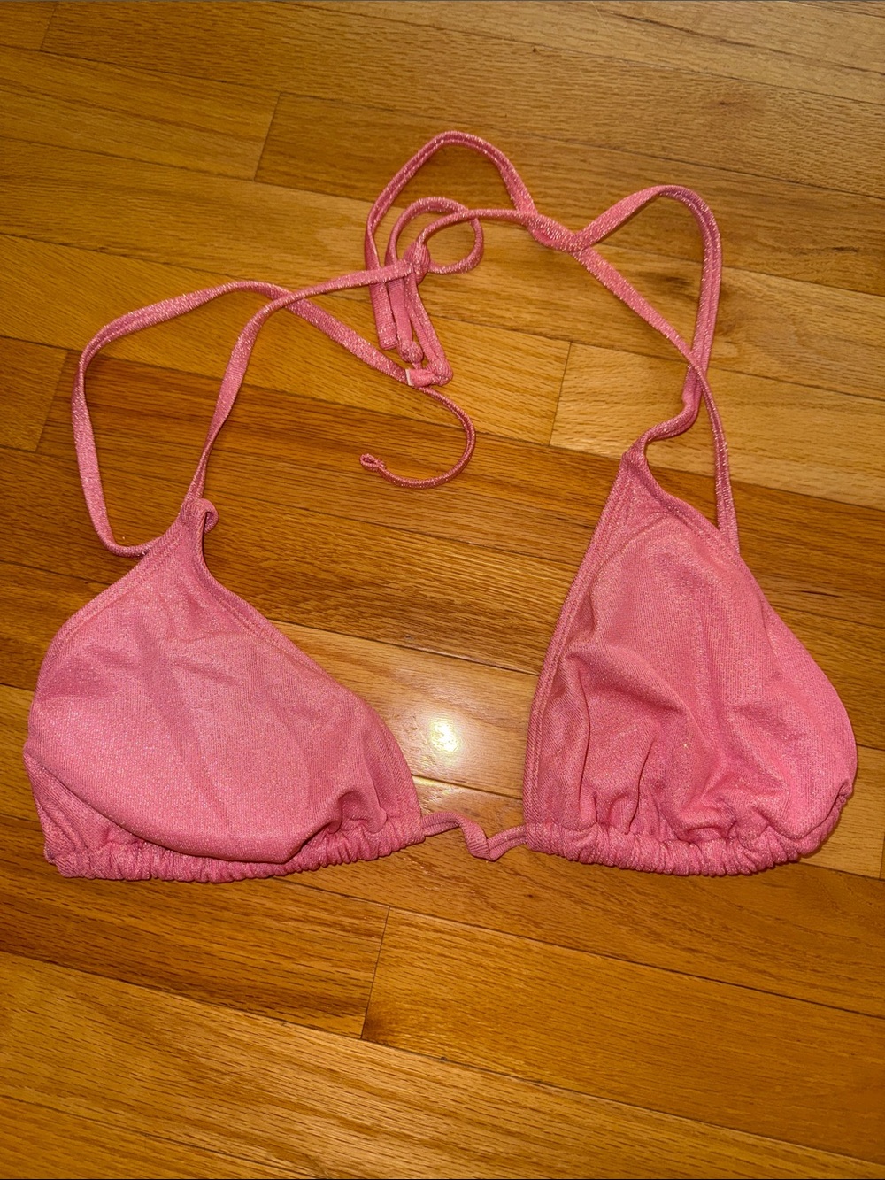 wild fable Pink Triangle Bandeau Bikini Top